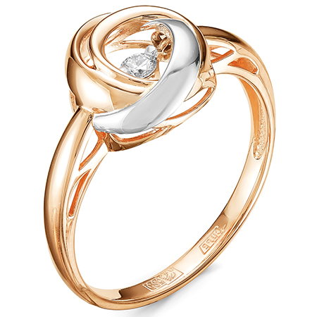 Кольцо, золото, бриллиант, 01-2424